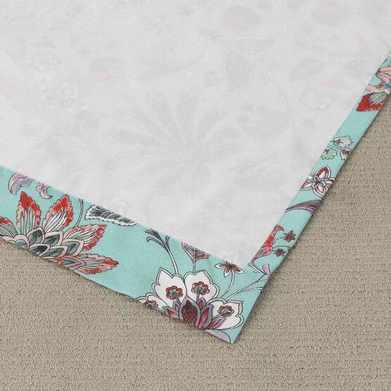 Audrey Turquoise Curtain Panel Pair, , alternate image number null