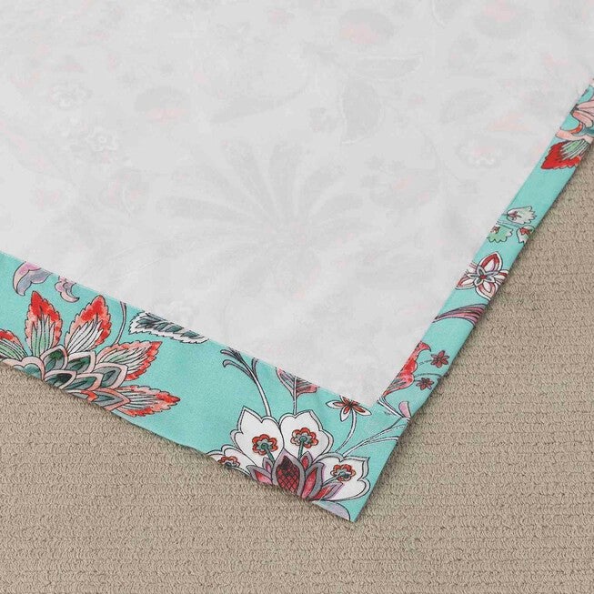Audrey Turquoise Curtain Panel Pair, , alternate image number 2