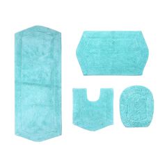 Waterford 4-Pc. Set Bath Rug Collection With Lid Cover
