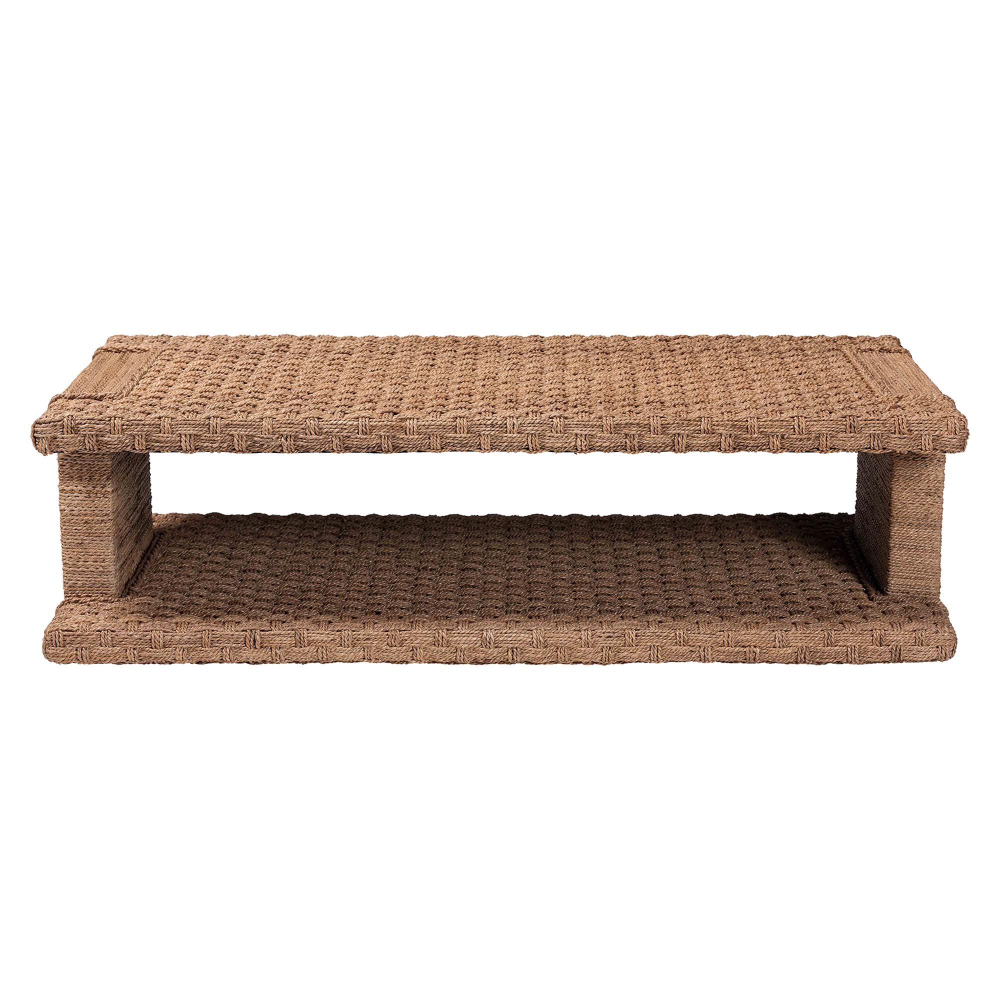 Rhinos Handwoven Seagrass Coffee Table, BROWN, alternate image number 2