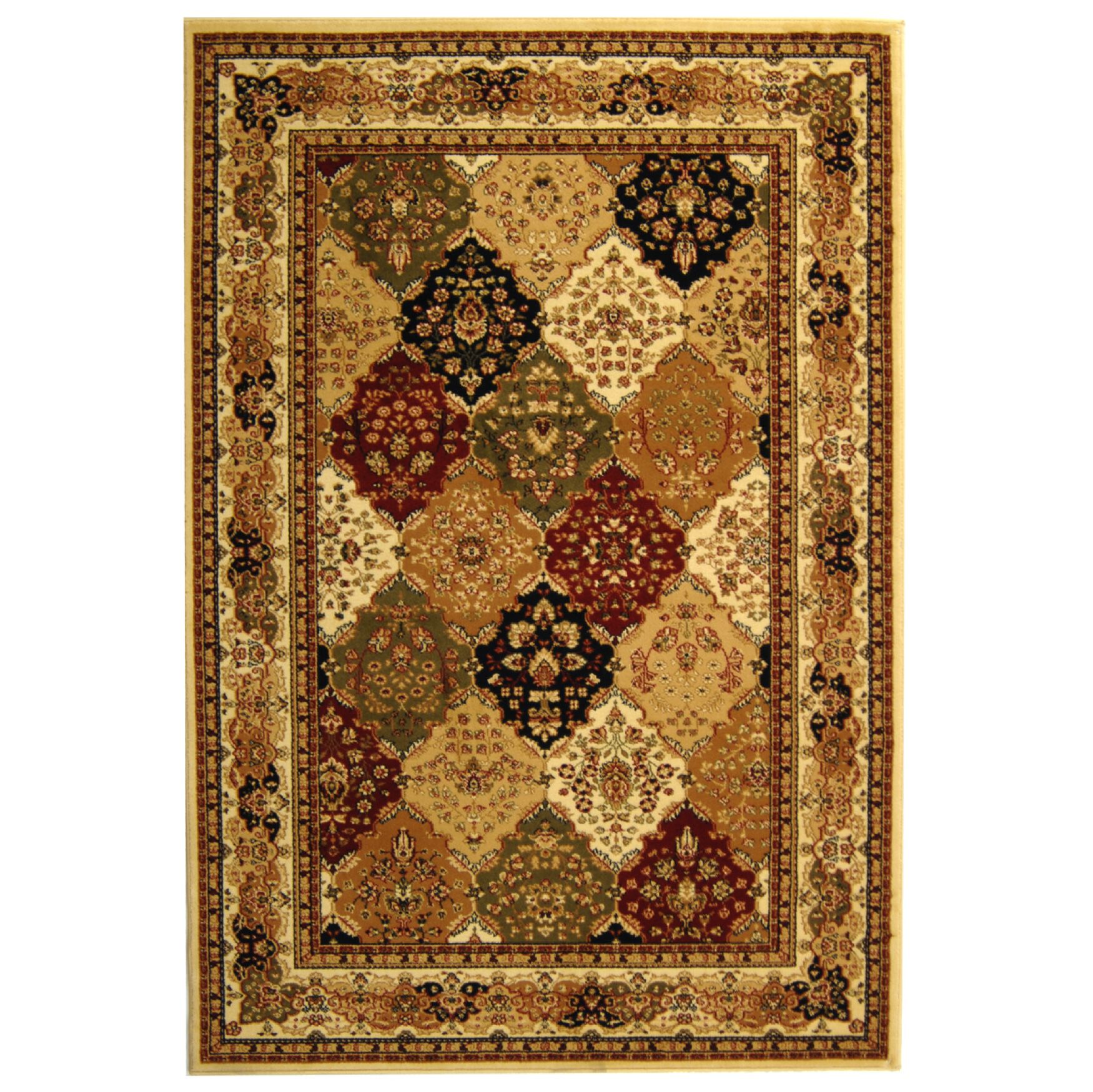 Lyndhurst 221 Multi / Ivory 5'-3 inches X 7'-6 inches Medium Rectangle Rug, MULTI IVORY, hi-res image number 0