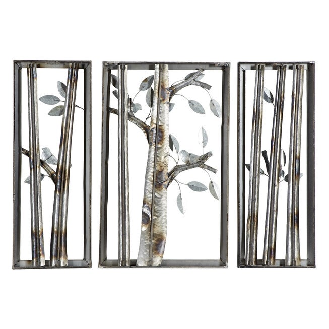 Set Of 3 Tin Farmhouse Floral Wall Decor, , alternate image number null