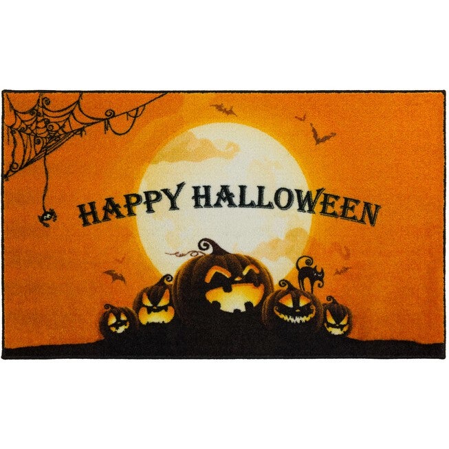 Pumpkin Sunset Orange Kitchen Rug, ORANGE, hi-res image number null