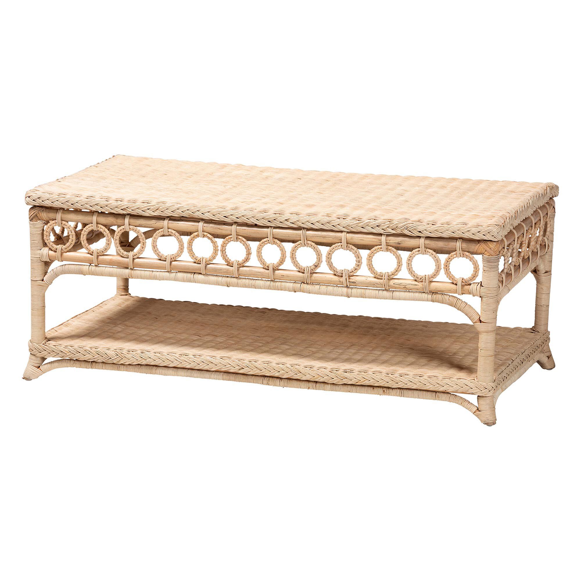 Oxford Natural Rattan Coffee Table, NATURAL, alternate image number 1