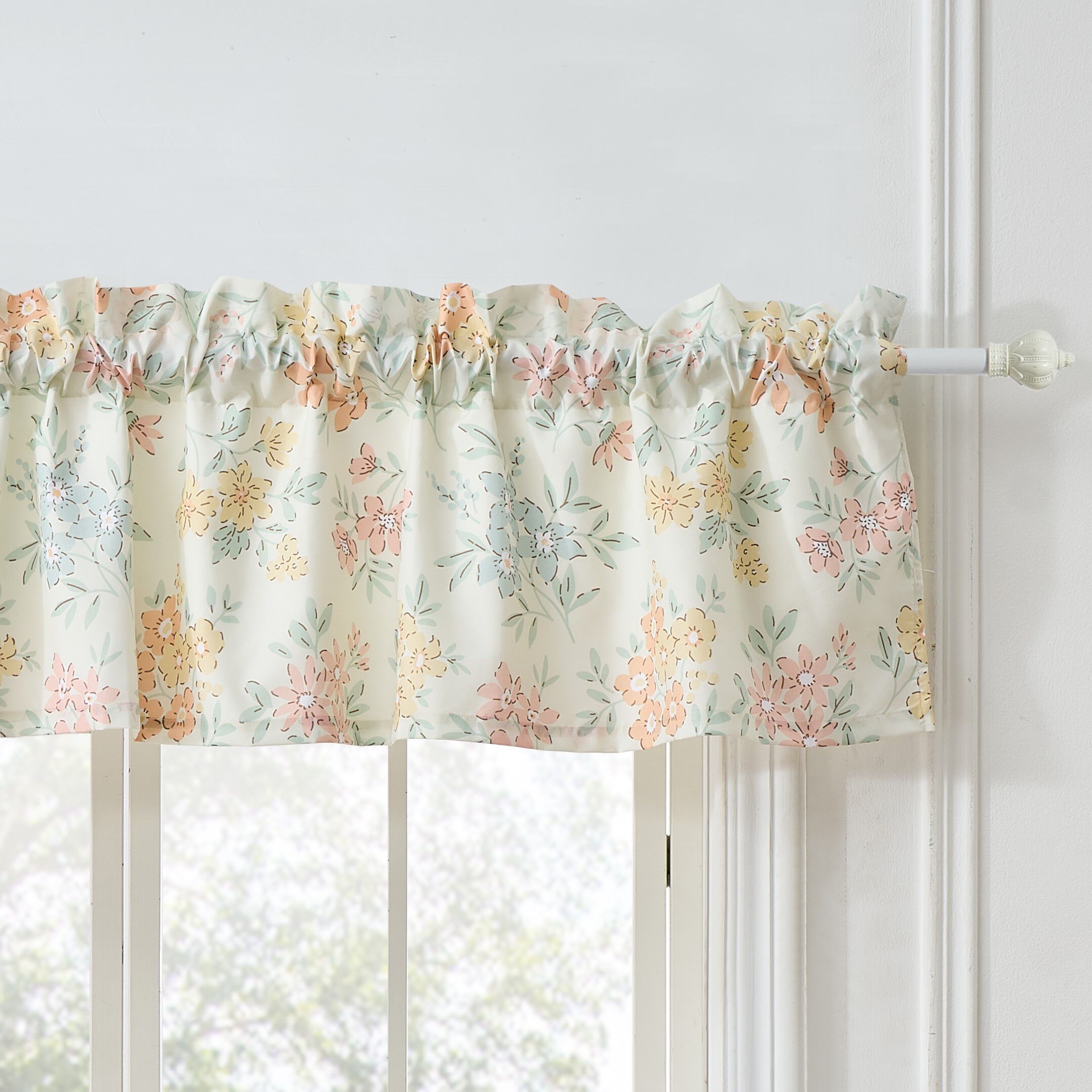 Greenland Home Fashions&trade; Chloe Window Valance Curtains, PASTEL, hi-res image number 0