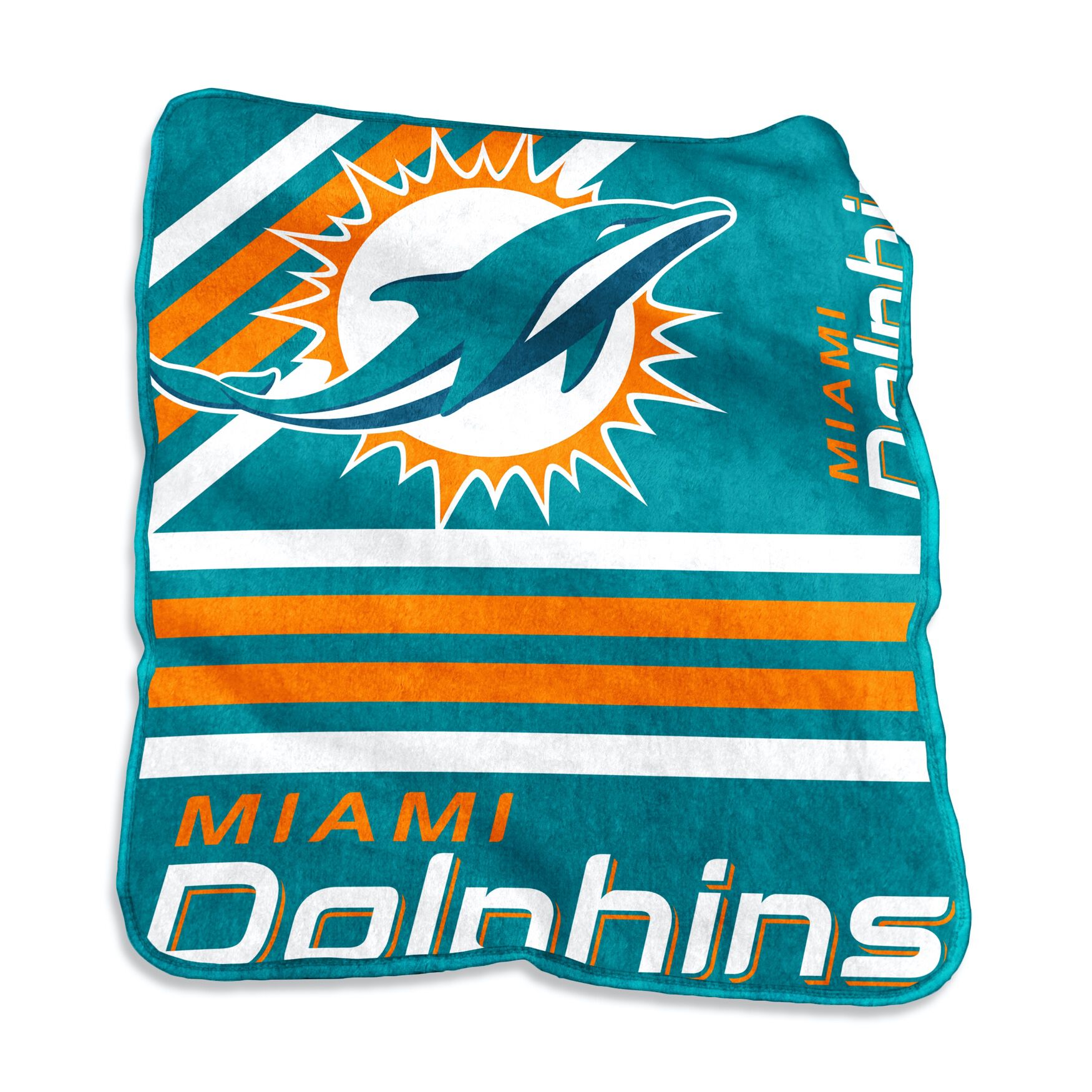Miami Dolphins Raschel Throw Home Textiles, MULTI, hi-res image number 0
