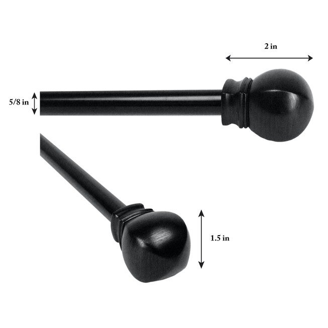 66 inches-120 inches Rod set with Ball Finial, , alternate image number 2