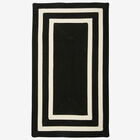 Double Border Rug, BLACK WHITE, hi-res image number null