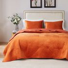 Riviera Velvet Quilt And Pillow Sham Set, SPICE, hi-res image number null