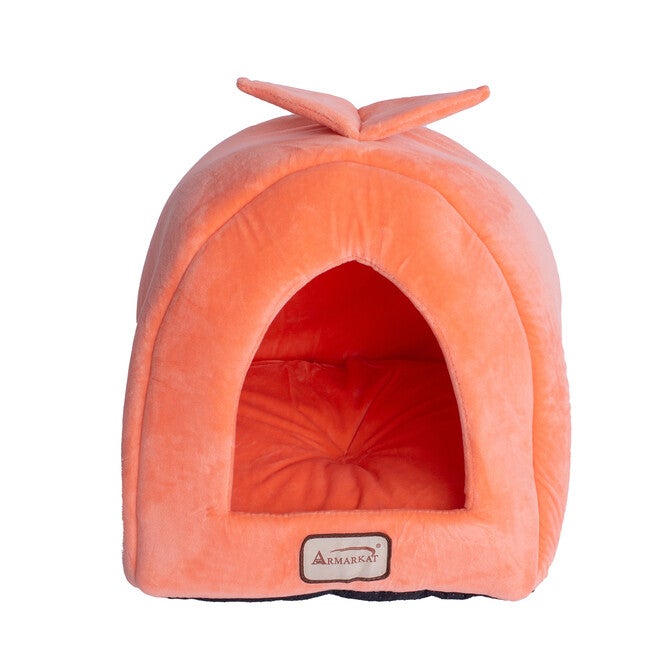 Cat Pet Small Dog Cave Shape Bed, Orange, , alternate image number null