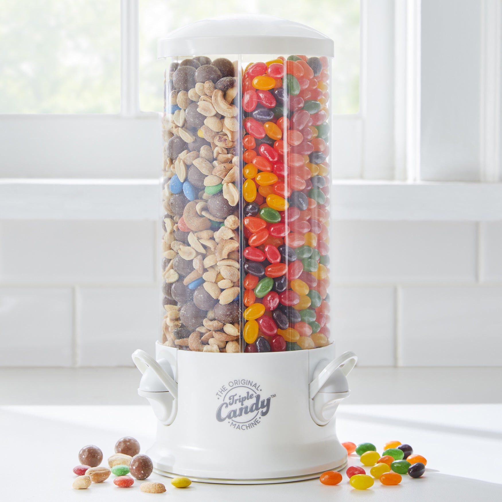 Original Triple Candy Machine Dispenser, WHITE, hi-res image number 0