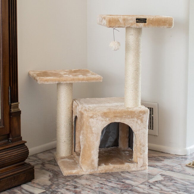 Classic Real Wood 32 inches Cat Tree, , on-hover image number 1