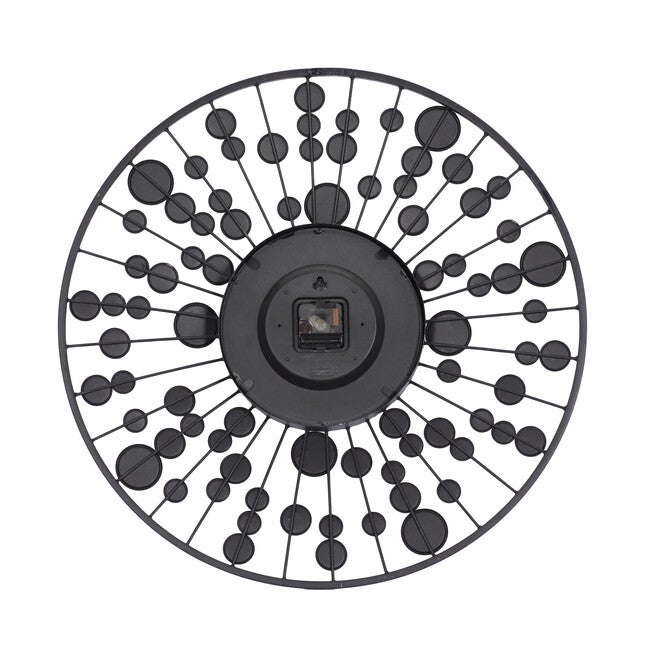 Black Glam Metal Wall Clock, , alternate image number null