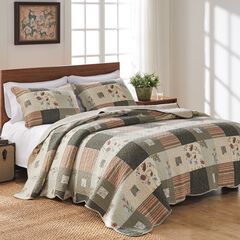 Sedona Wildflower Striped Patchwork 100% Cotton Quilt Set