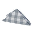 Buffalo Check Dinner Table Napkins Set of Four, GREY, hi-res image number null