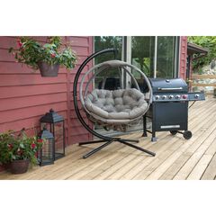 Hanging Ball Chair with Stand in Overland Sand