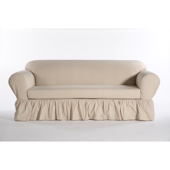Ruffled 2-Pc. Slipcover, KHAKI, hi-res image number null