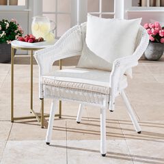 Roma Hand-Woven Resin Wicker Stacking Chair