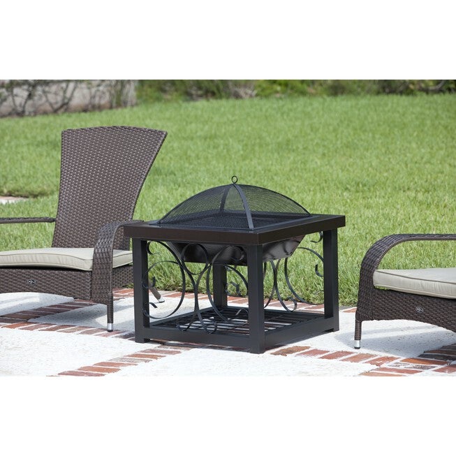Hammer Tone Bronze Finish Cocktail Table Fire Pit, , alternate image number 6