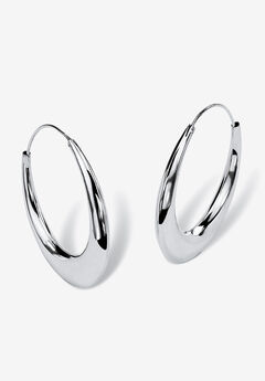 Sterling Silver Polished Hoop Earrings (47mm)