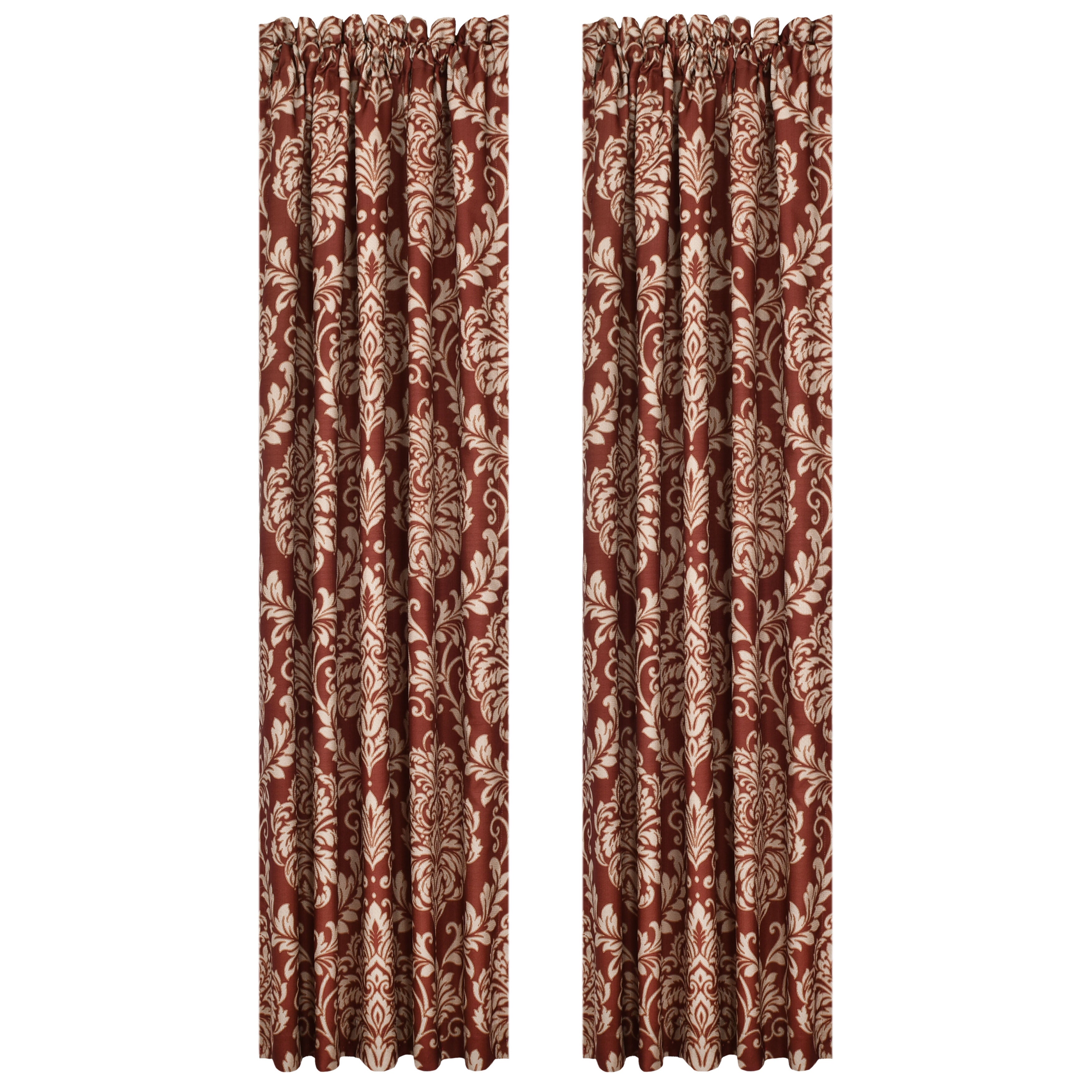Lazia 84 Inch Window Panel Pair, RED, alternate image number 2