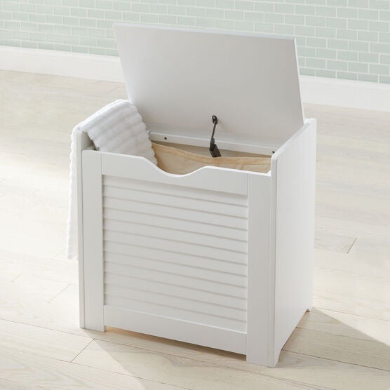 Louvre Seat Hamper, WHITE, hi-res image number null