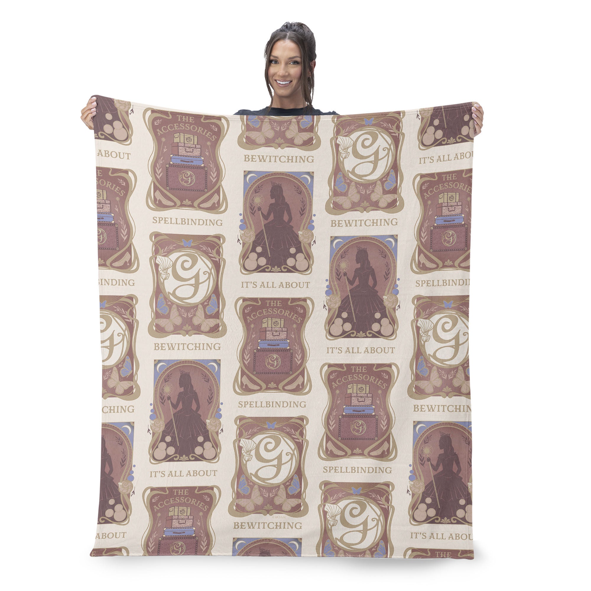 Wicked It's All About Silk Touch Sherpa Throw Blanket 50x60 inches, BROWN, on-hover image number 1
