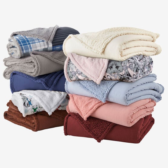 Micro Flannel® Reverse to Sherpa Blanket, , on-hover image number null