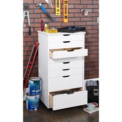 Croghan Eight Drawer Rolling Storage Cart