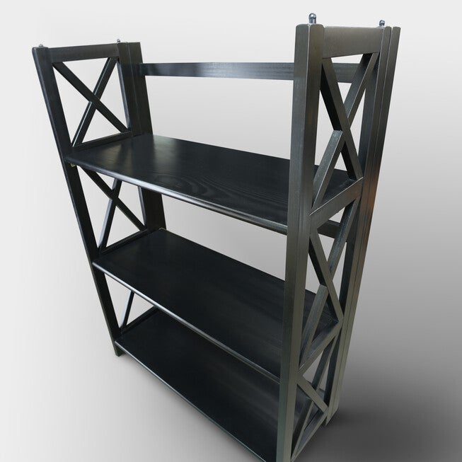 Montego 3-Shelf Folding Bookcase -Black, , alternate image number 13