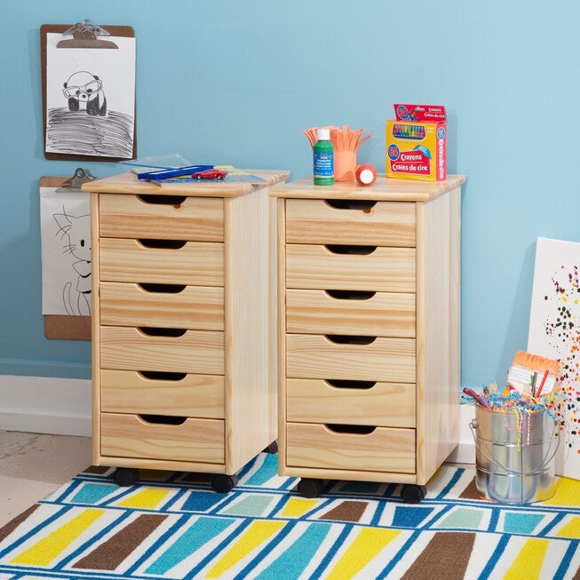 Croghan Six Drawer Rolling Storage Cart, , alternate image number 12