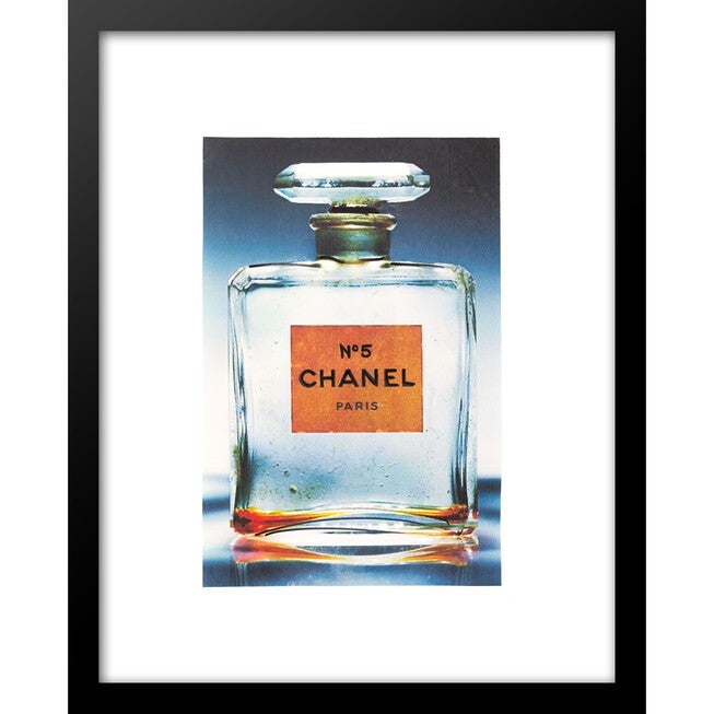 Classic Chanel Perfume Bottle Clear 14 inches x 18 inches Framed Print, CLEAR, hi-res image number null