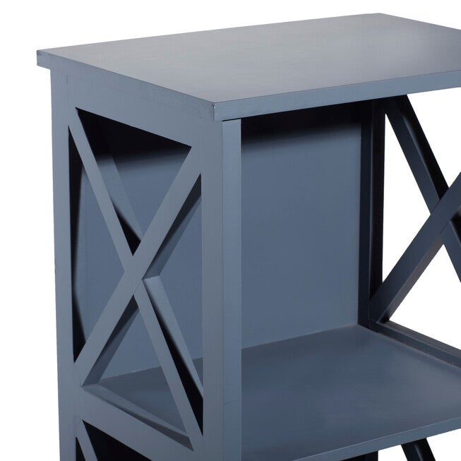 Grey Wood Traditional Shelving Unit, 51 inches x 16 inches x 12 inches, , alternate image number 3