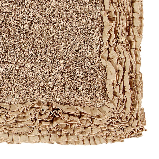 Shaggy Border Bath Rug Mat, 2 Pc Set, (17 inches X 24 inches | 17 inches X 24 inches), , on-hover image number 1
