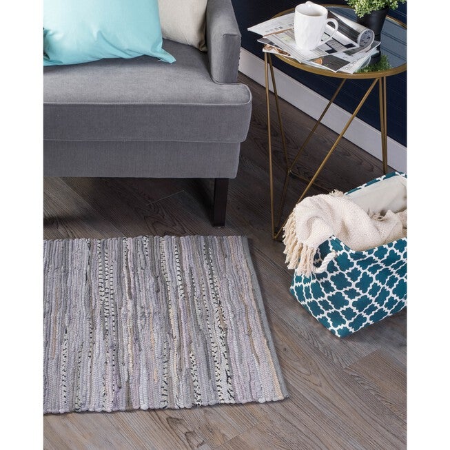 Multi Gray Rag Rug 50X80Cm, , alternate image number 4