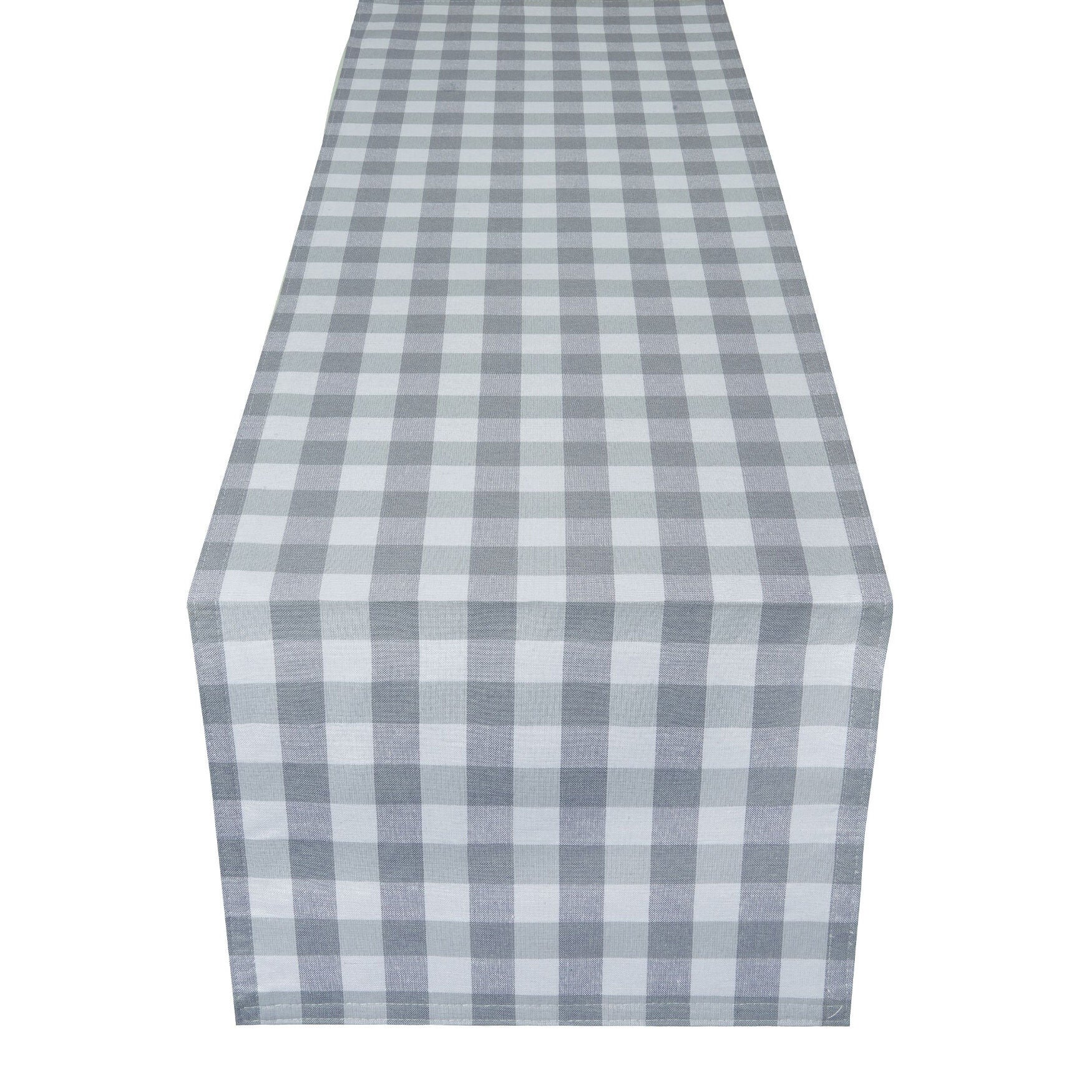 Buffalo Check Table Runner - 13-in x 90-in, GREY, hi-res image number 0