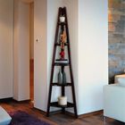 5-Shelf Corner Ladder Bookcase-Espresso, , alternate image number null