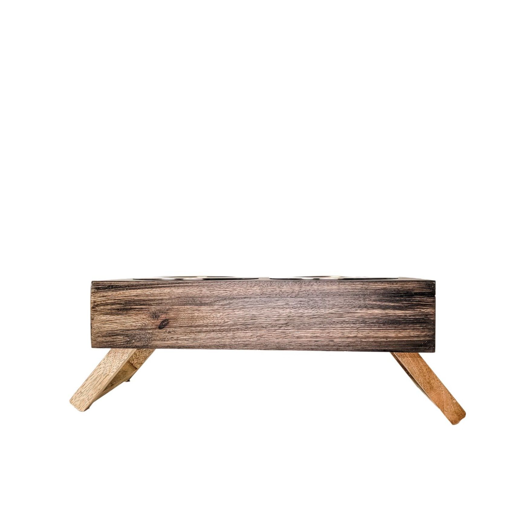 Eco-Friendly Elevated Dog Wood Feeder, , on-hover image number 1