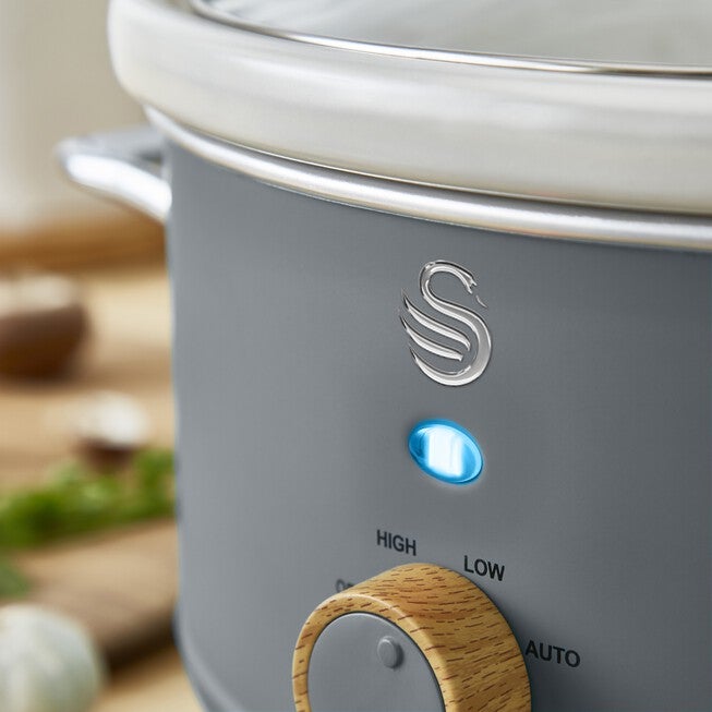 Swan 3.5L Nordic Slow Cooker - White, , alternate image number 2