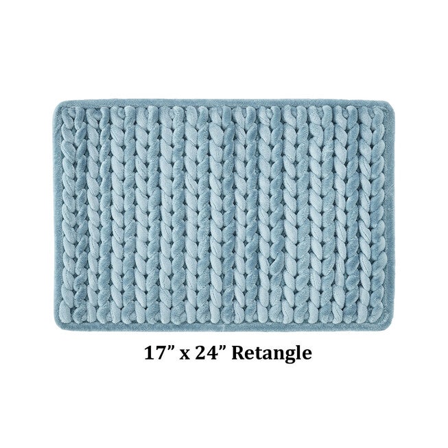 Christa Collection 25% Cotton & 75% Polyester 17 inches X 24 inches Rectangle Bath Rug, , on-hover image number 1