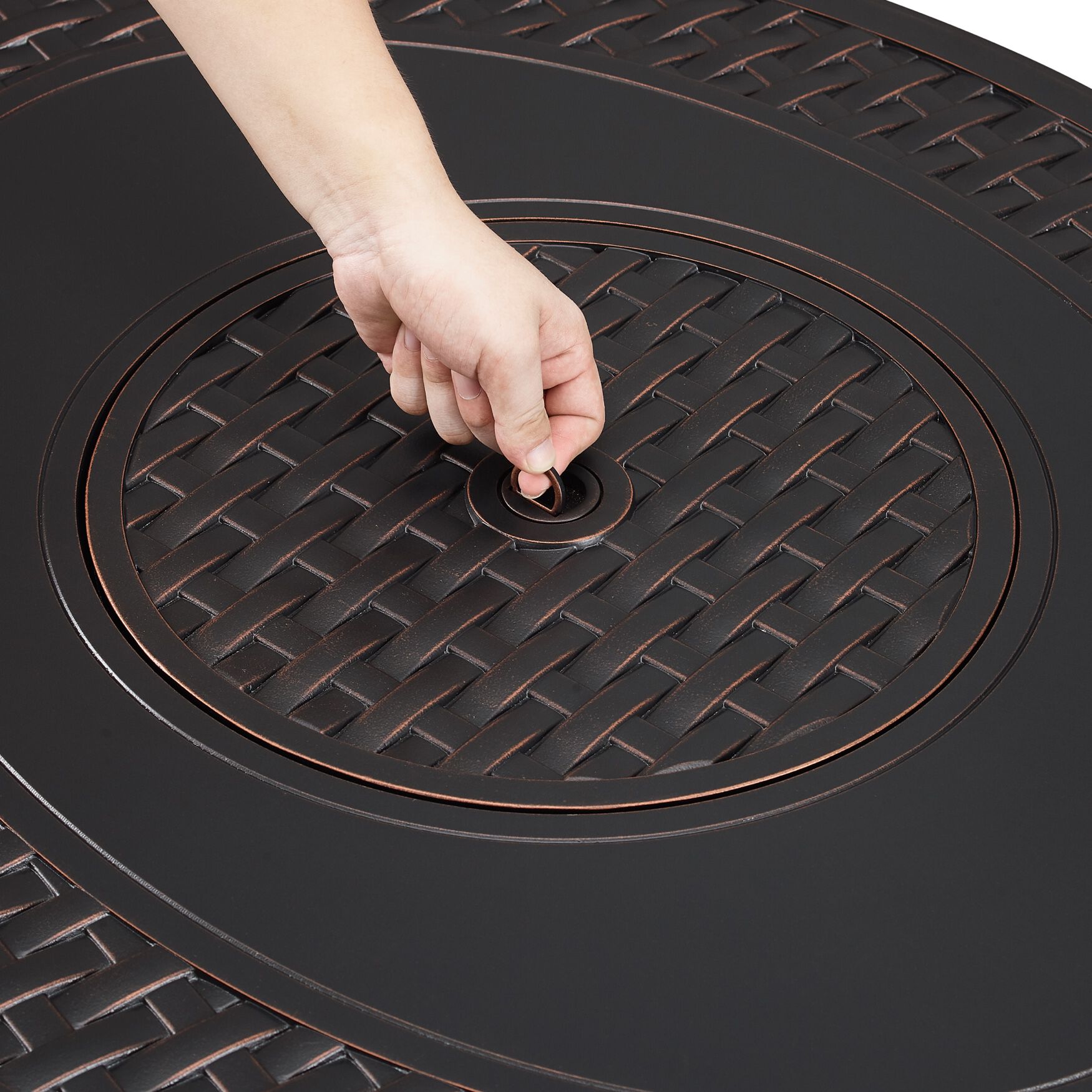 Davis Aluminum Oval LPG/NG Fire Pit, , alternate image number 4