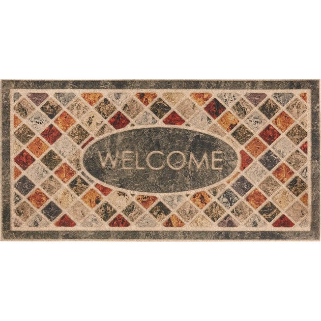 Ornamental Mineral Stone Door Mat, CHESTNUT, hi-res image number null