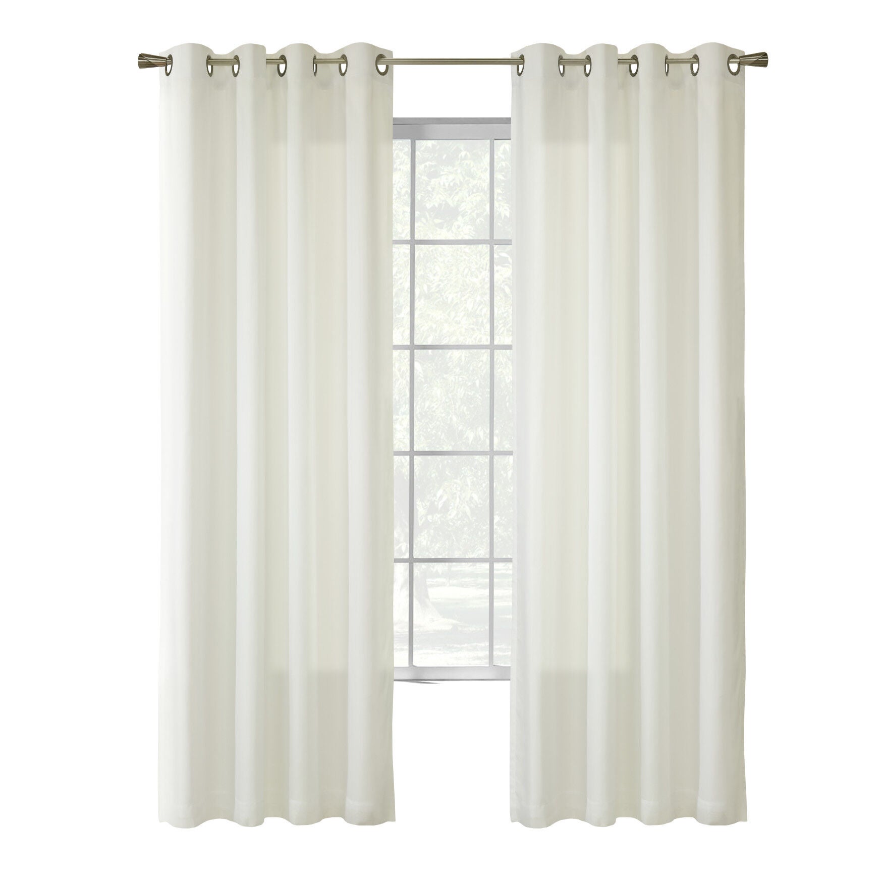 Rhapsody Lined Light Filtering Grommet Curtain Panel, , on-hover image number 1
