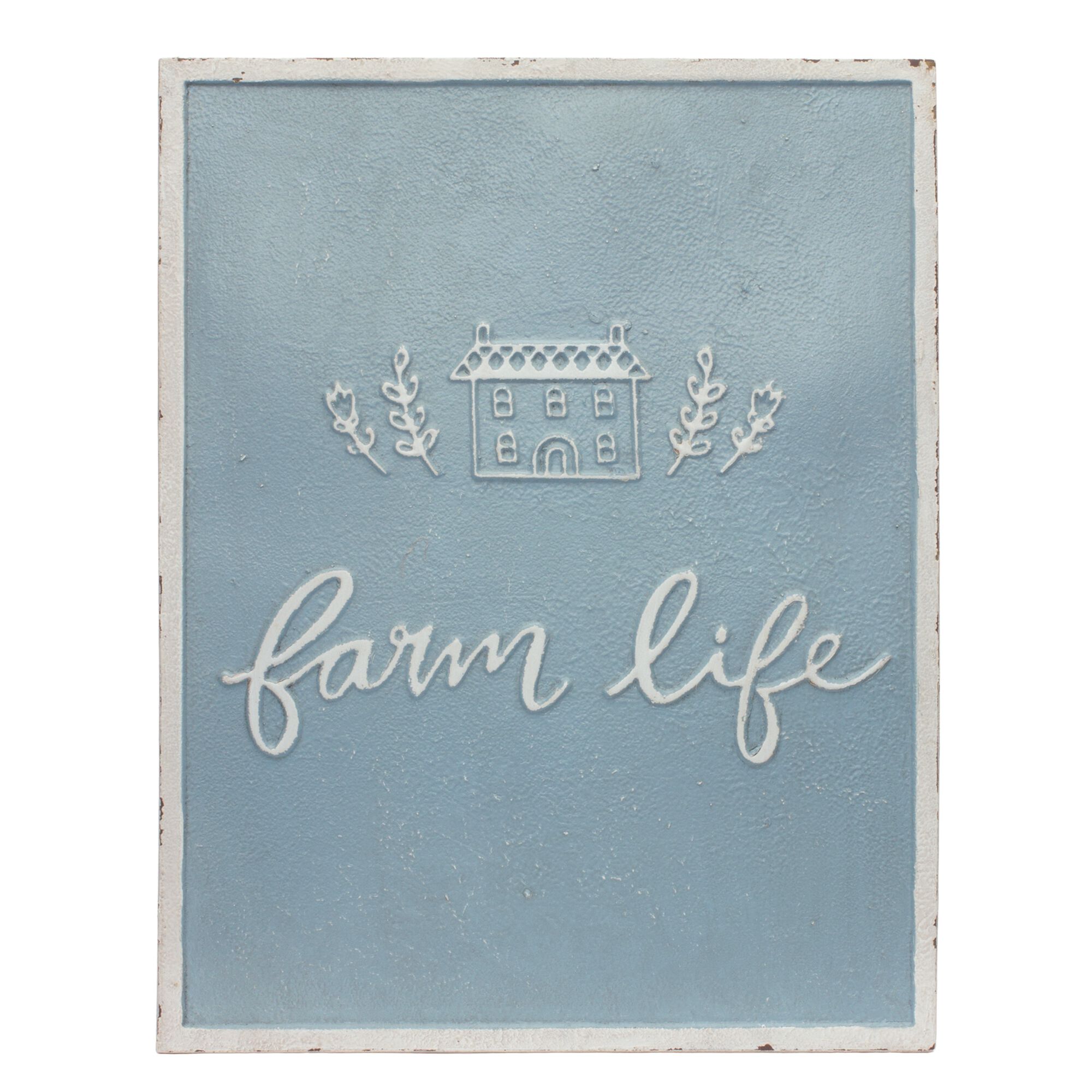 Farm Sign (Set of 2) 14 inchesL x 18 inchesH Metal, BLUE/WHITE, alternate image number 2