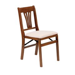 Urn Back Wood Folding Chairs, Set Of 2