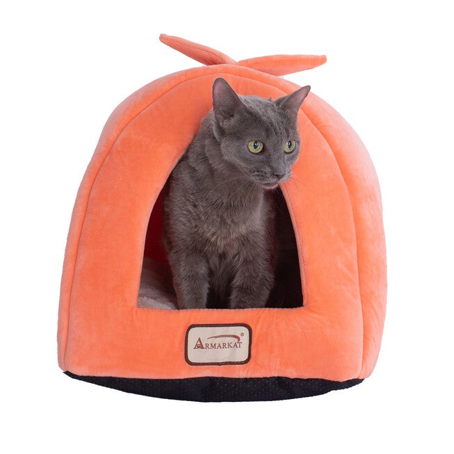 Cat Pet Small Dog Cave Shape Bed, Orange, , alternate image number null