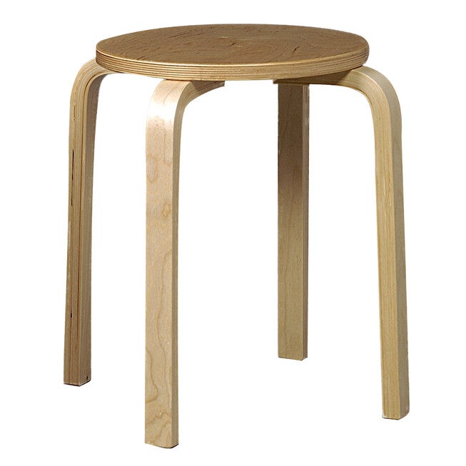 17 inches Bentwood Stool, Set of 4, NATURAL, hi-res image number null
