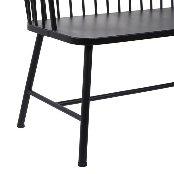 Black Metal Traditional Bench, , alternate image number null