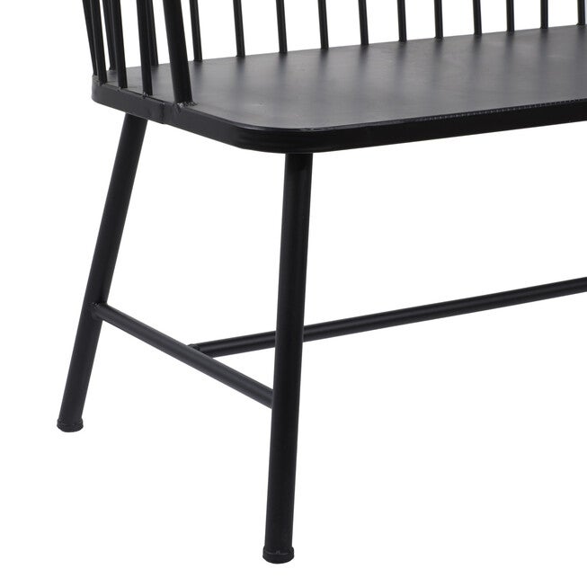 Black Metal Traditional Bench, , alternate image number 4
