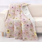 Misty Bloom Quilted Throw Blanket, PINK, hi-res image number null